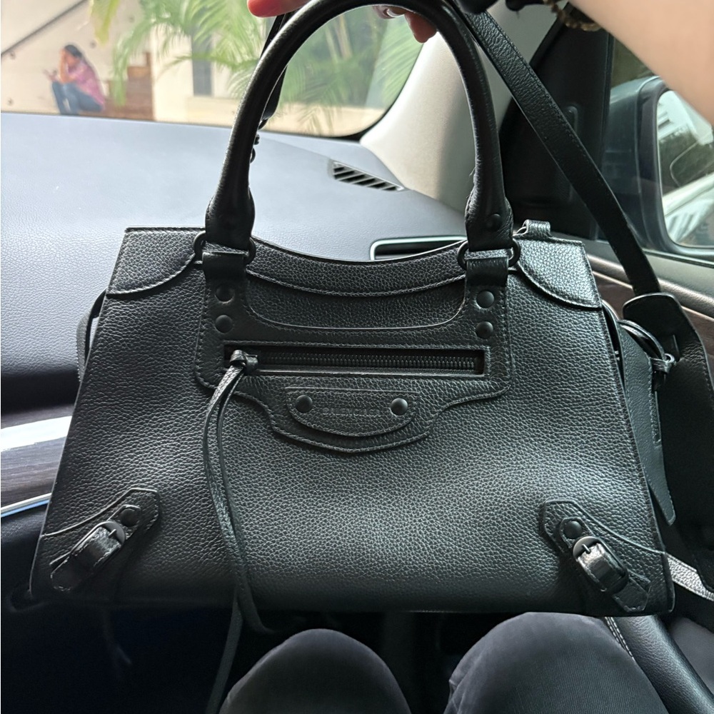 Balenciaga Black Leather Handbag